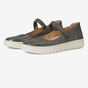 Vionic Metallic Gray Mary Jane Loafers